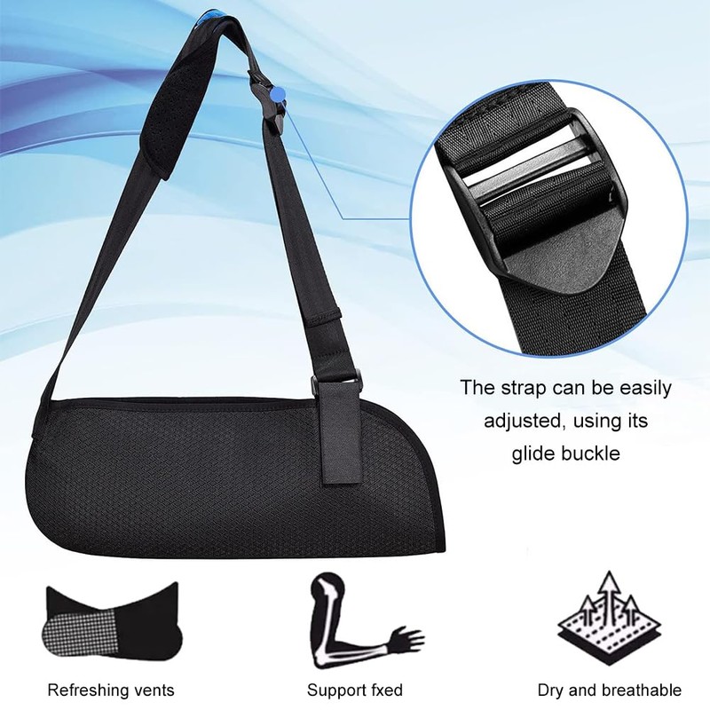Arm Sling Shoulder, Adjustable Arm Loop with Breathable Mesh, Arm