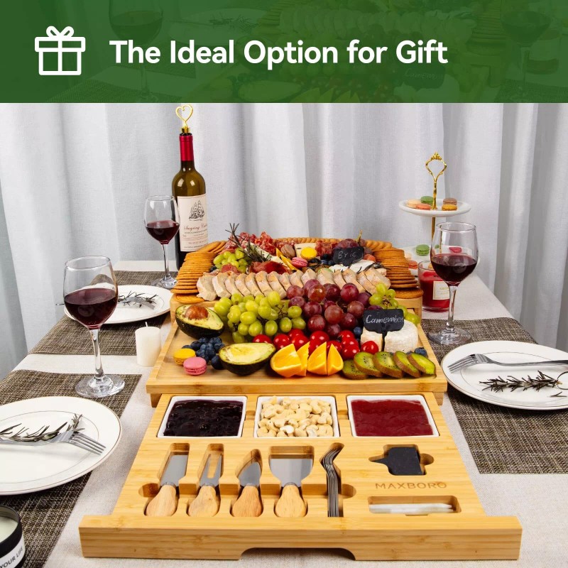 Maxboro Extra Large Charcuterie Board Set, for Mom from Daughter