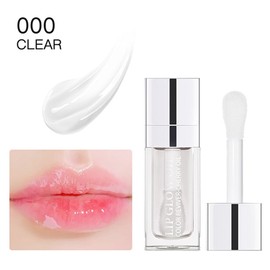 GECOMO Hydrating Lip Glow Oil, Moisturizing Lip Glow Oil, Nourishing Glossy Transparent Lip Oil, Plumping Lip Oil, Lip Balm, Non-sticky Tinted Toot Lip Balm for Lip Care (CLEAR) 0.2 OZ