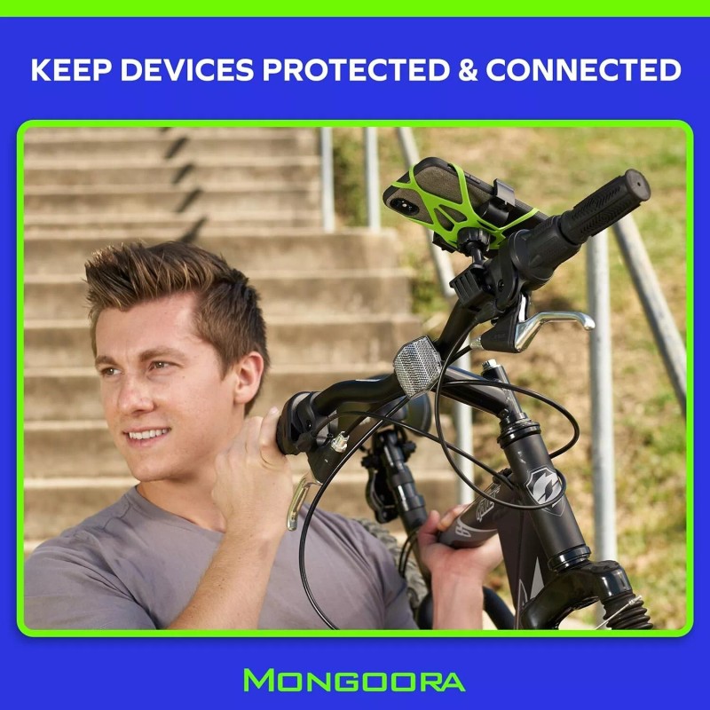 MONGOORA Bicycle & Motorbike PHONE HOLDER w 3 Color Bands