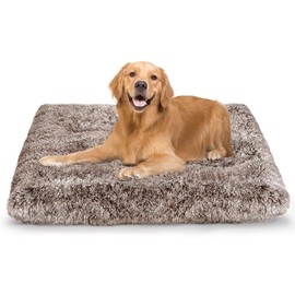 ULIGOTA Dog Bed Crate Pad for Large Dog 36 inch Dog Crate Beds for Large Dogs, Deluxe Plush Anti-Slip Pet Beds, Fulffy Kennel Pad