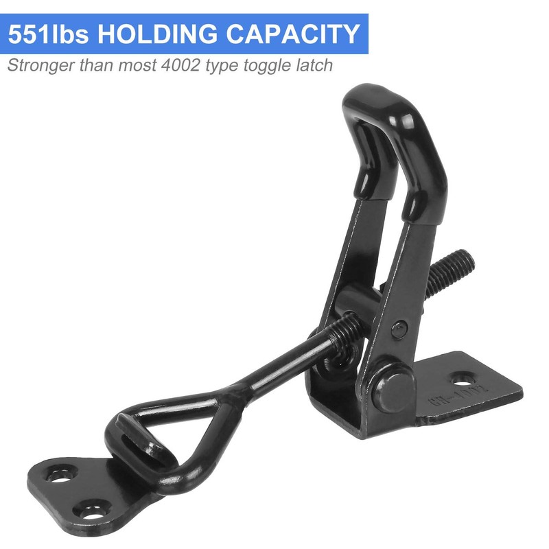 Black Toggle Latch Clamp, 6Pcs Heavy Duty Adjustable Toggle Clamp,