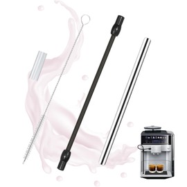 MISIQIMA Milchschlauch Kompatibel für Siemens Kaffeevollautomat Eq6 Plus S700, Milchschläuche, Edelstahles Milchrohr und Reinigungsbürste für Bosch Veroaroma Kaffeevollautomat