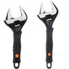 Sharp-tec Adjustable Spanner Set, Wide Jaw Opening Adjustable Wrench, 2PCs
