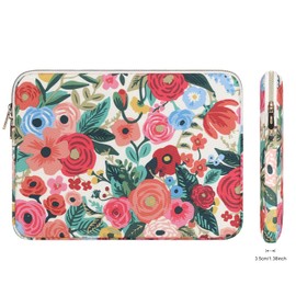 DOMISO 17 inch Laptop Sleeve Protective Case Cover Compatible with 17-17.3 inch HP Dell ASUS Lenovo Chromebook,Waterproof Computer Cases Bag with Accessory Pouch,Rose