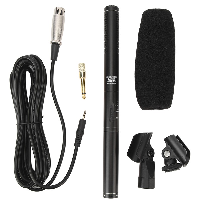 XLR Shotgun Condenser Microphone Professional Cardioid Mini Shotgun Condenser Mic