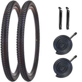 20" 26" Bike Tires 20 x 2.125 26/27 x 2.10 inch Folding Bike Tires for Mountain Bike Beach Cruiser Bike City Urban Bicycles (26 X 2.10 2 Tires 2 Tubes)