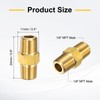 sourcing map 2pcs Brass Pipe Fitting 1/8" BSPT x 1/8"