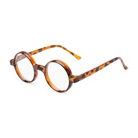 Readers Readers.com Reading Glasses: The Harry, Plastic Round Style for Men and Women - Tortoise, 2.25