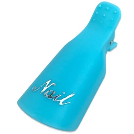 Pana 10 Pieces Reusable Acrylic Nail Soak Treatment UV Gel Polish Remover Clip Cap Manicure Tool (Teal Color)