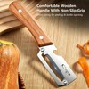 2PCS Multi-Functional Vegetable Peeler for Kitchen with Wooden Handle and