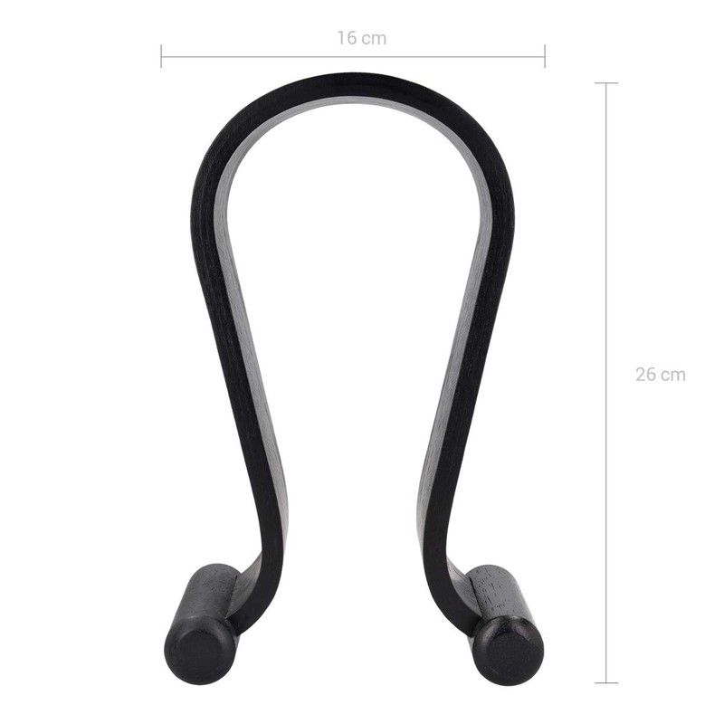 kalibri Wooden Omega Headphone Stand - Universal Headset Wood Hanger