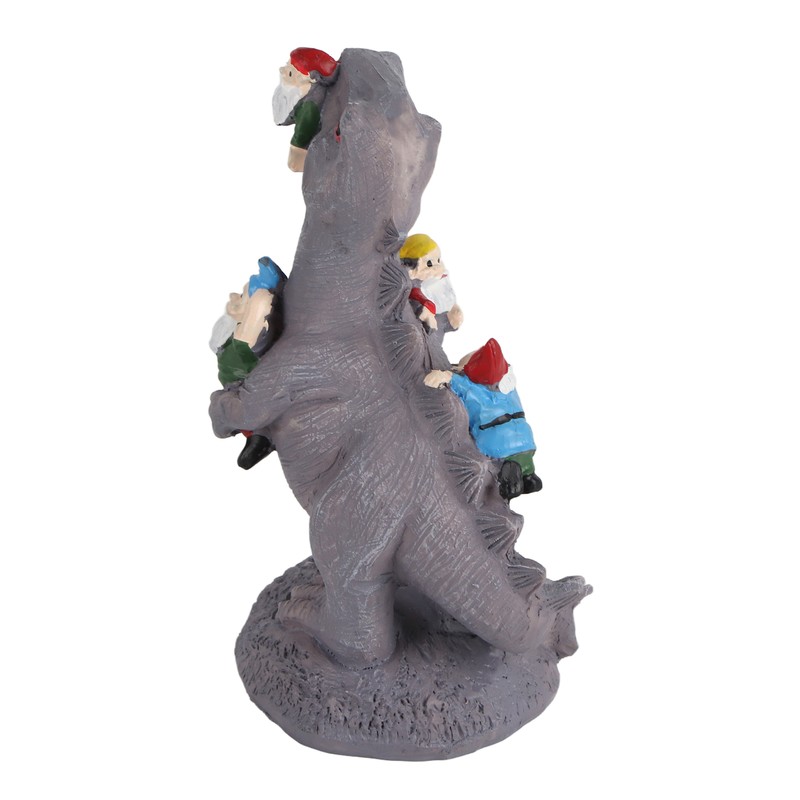 Garden Statue Dinosaur Eating Goblins Resin Art Sculpture for Outdoor