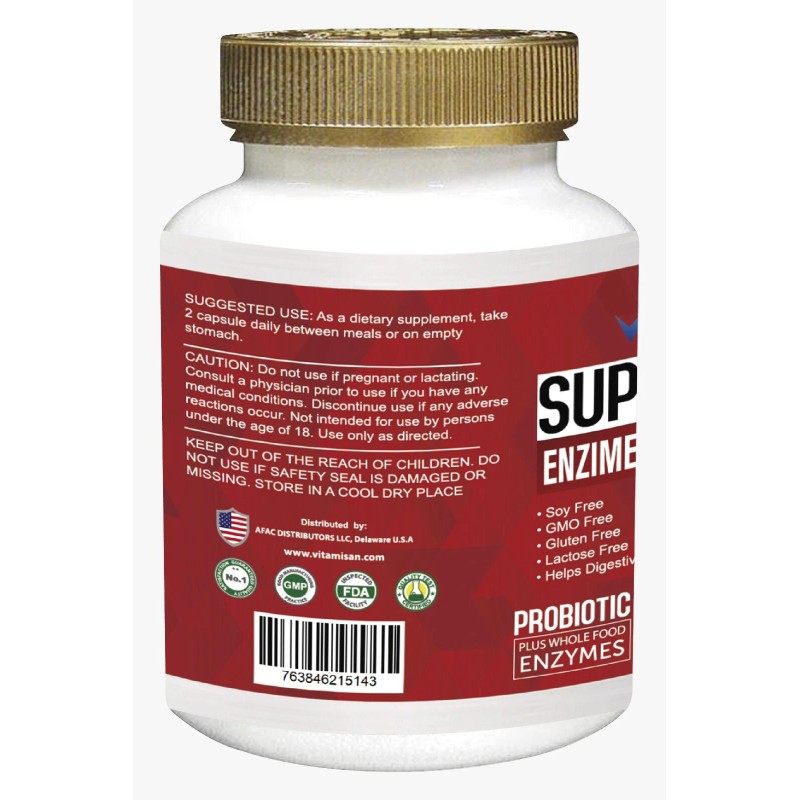 Digestive Enzymes Prebiotic & Probiotics Gas, Constipation & Bloating Relief