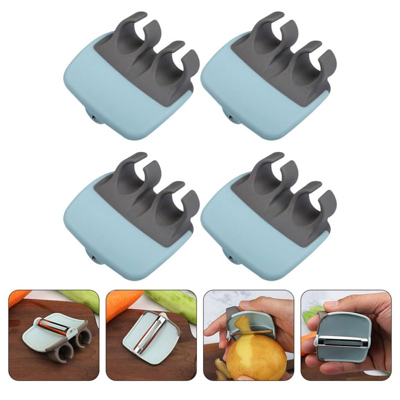 Kichvoe Vegetable Peeler 4pcs Finger Grips Peeler Palm Peeler Finger