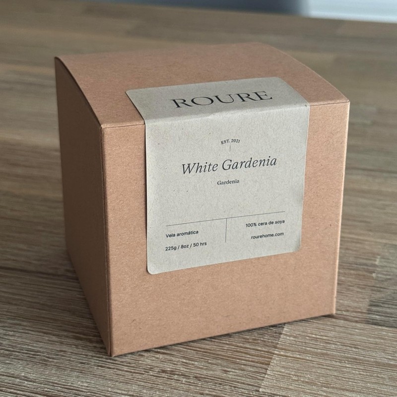 Vela Aromática ROURE "White Gardenia" (Gardenia) - ÚLTIMAS PIEZAS Cera