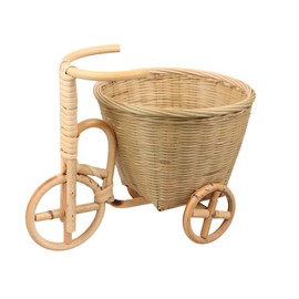 Cabilock Handmade Woven Tricycle Storage Basket Decorative Fruit Holder for Kitchen Countertop Candy Snacks More Unique Storage Container Design