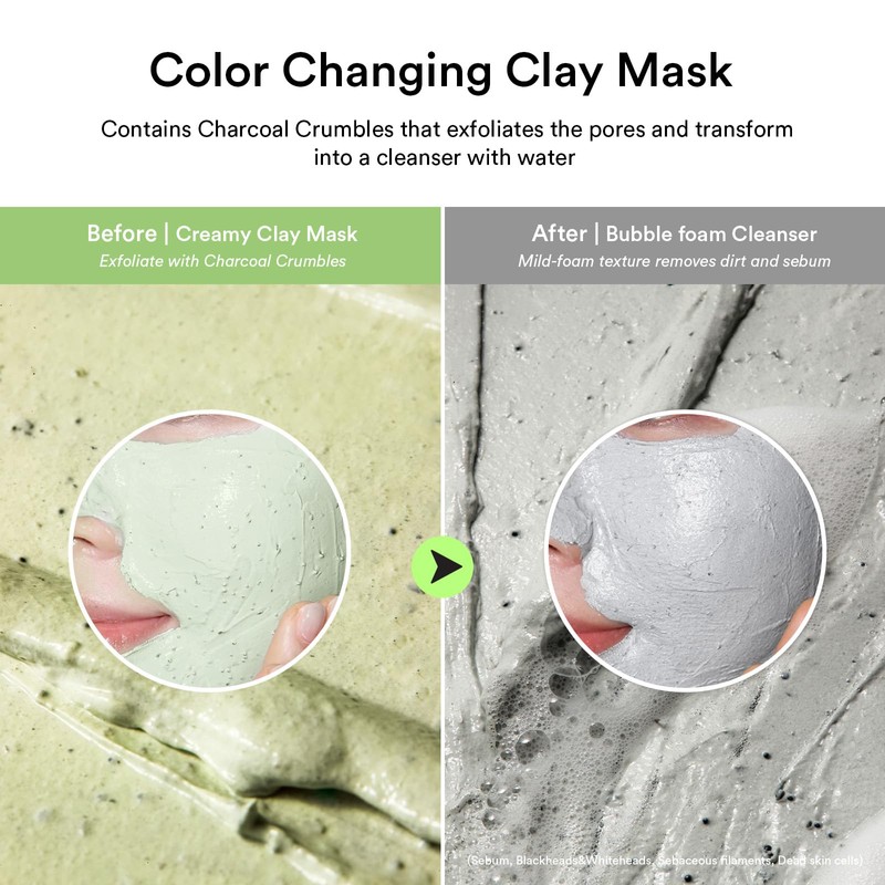 Abib Pore Clay Pack Cleanser Heartleaf Charcoal Foam, 4.05 fl