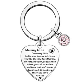 SDOFY Mum to Be Gifts Pregnancy Gifts Baby Announcement Gifts Mummy Keyring First Mothers Day Presents