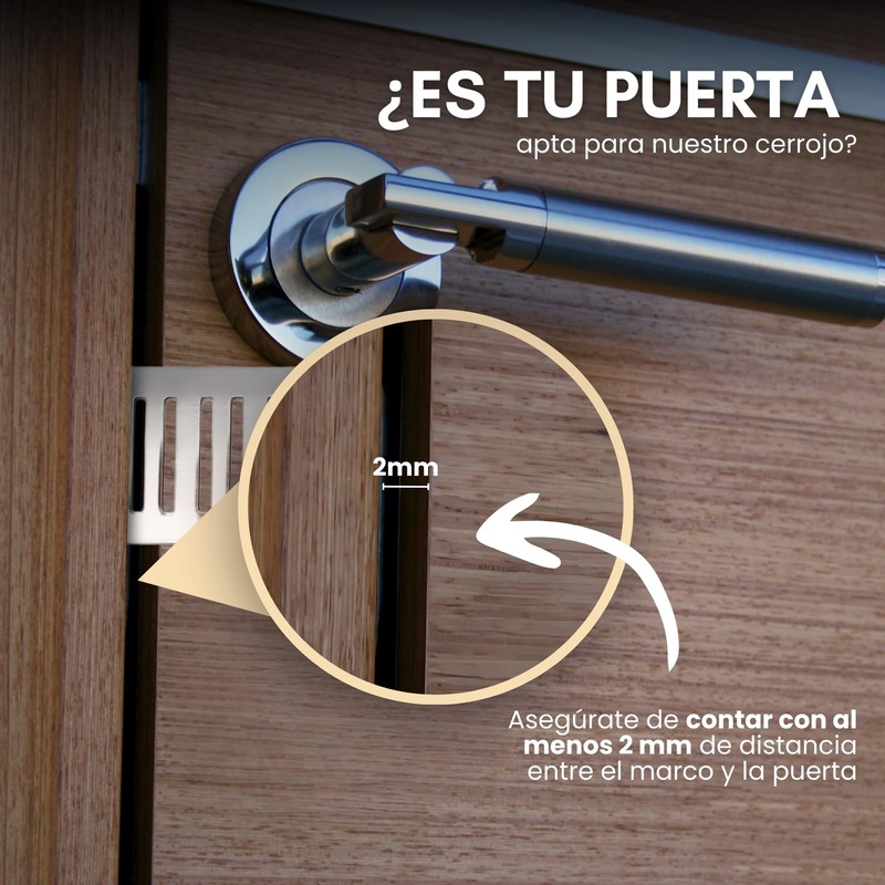 40g Stainless Steel Portable Door Lock Without Holes Internal Latch
