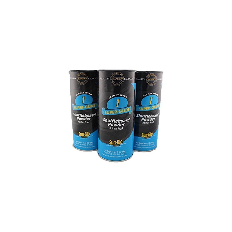 3 Pack of Sun-Glo #1 Speed Super-Glide Shuffleboard Powder Wax