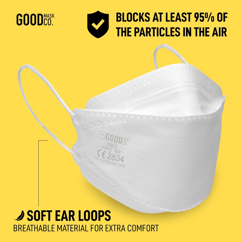 Good Mask Co.Good Comfort Adult Face Masks FFP2 Mask, Disposable