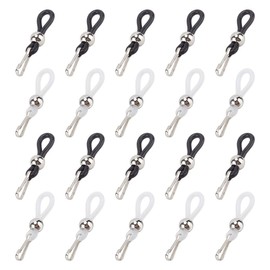HOBBIESAY 50Pcs 2 Colors Iron Zipper Holder Upper with Rubber Rings Gadget to Keep Zipper up on Pants Hook Zipper and Button Zipper Puller Tool Keep Zipper Up on Jeans Skirts Clothes
