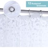 Shower Curtain Liner 76 Inches Long, 3D EVA Heavy Duty