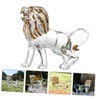 ORFOFE Decorative Lion Statue Crystal Lion Shape Tabletop Decor for