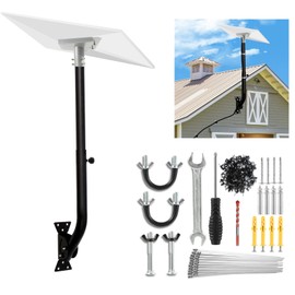 Adjustable Starlink Gen 3 Mount with Gen 3 Pipe Adapter for Starlink, Starlink Pole Gen3 Long Wall Mounting Kit for Roof Outdoor Gen 3/V3 Starlink Internet Kit Satellite Move