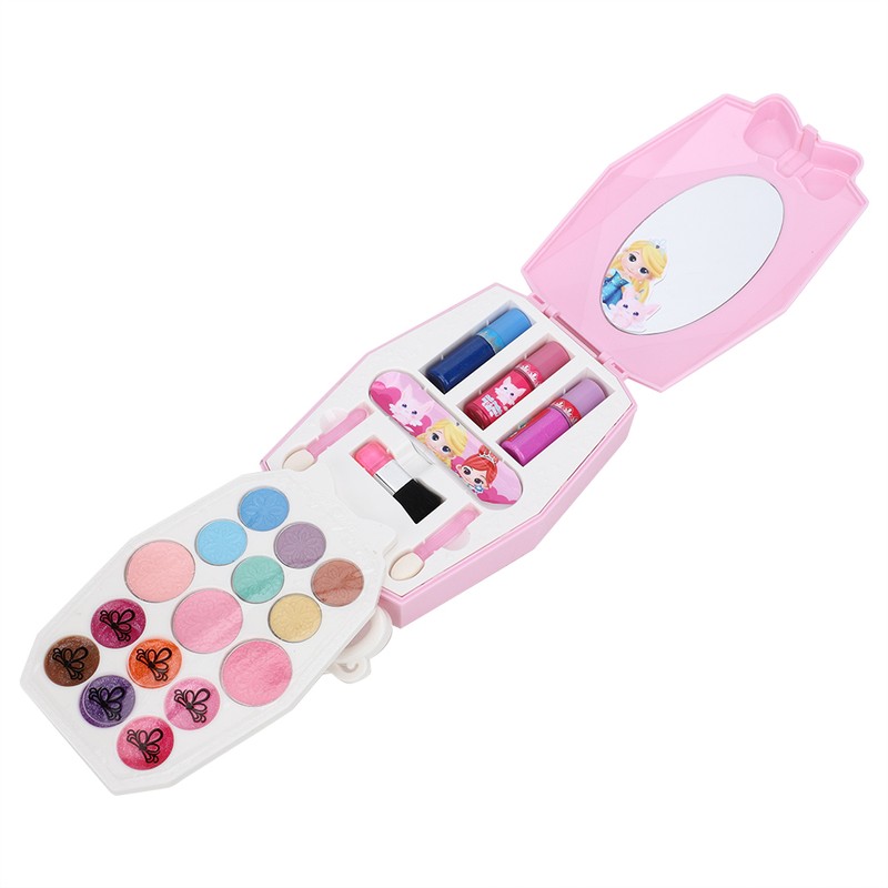 Portable Kid Makeup Water Soluble Toy Miniature Beauty Box Cosmetic