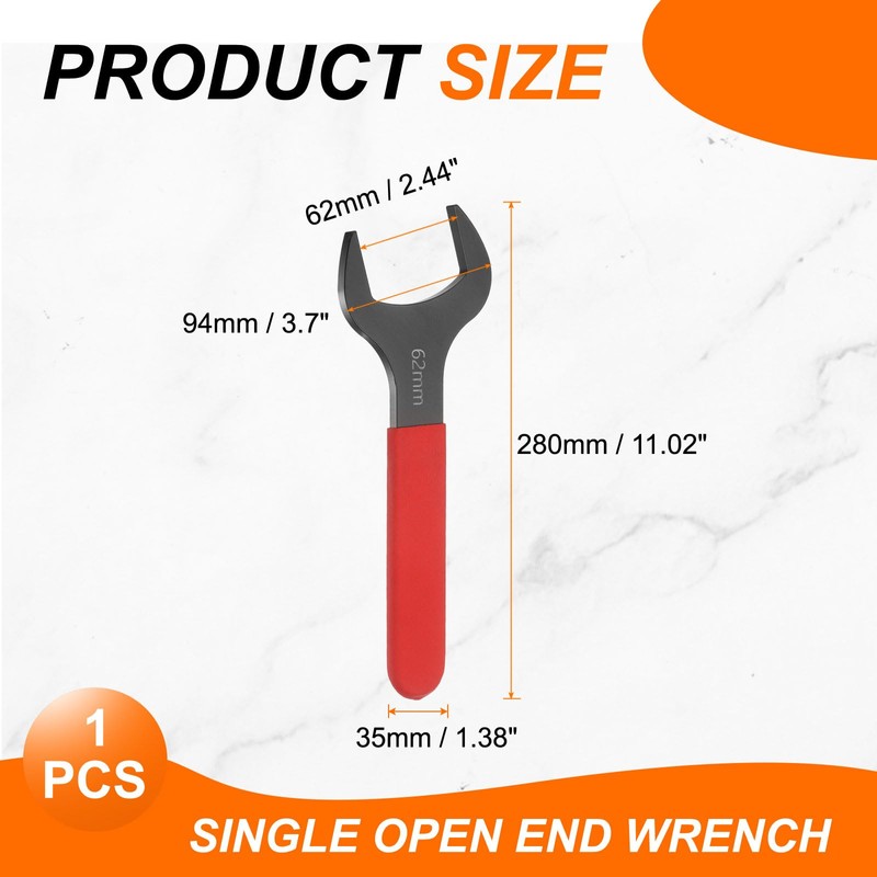 HARFINGTON Single Open End Wrench 62mm Metric 15 Degree Offset