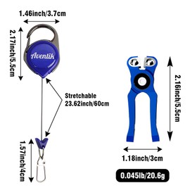 EDSRDPLT Fishing Line Cutter with Retractable Buckles, Tungsten Carbide Blade for Smooth, Corrosion-Resistant Cuts on Braid, Mono and Fluoro Lines, Ideal for Fishing Scissors. (Blue)