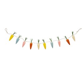 Mud Pie Bottle Brush Garland, Carrot