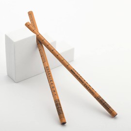 Ipetboom Sleek Compact Eyebrow Pencils 2pcs Waterproof Makeup Pens Black Yellow Travel-Friendly