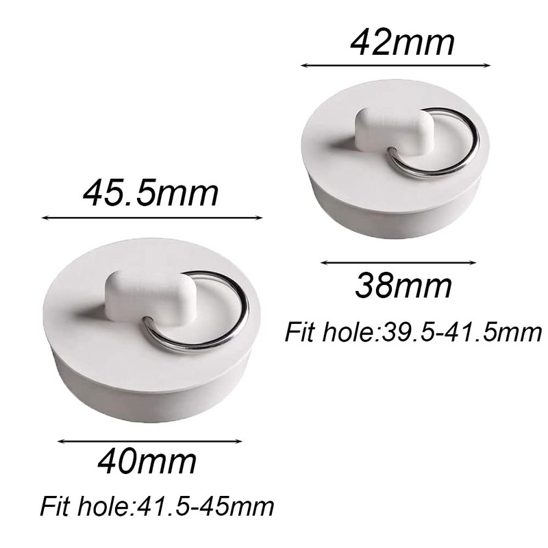 Dzsomt Drain Plug, Pack of 6 Sink Plugs, White Plugs