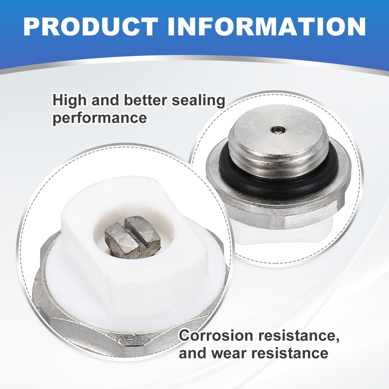 PATIKIL 3/8" BSP Male Thread Manual Radiator Air Vent Plugs,