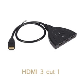 PUSOKEI HDMI Switch, 3-Port HDMI Multidisplay, HDMI Switch 3x1 Switch Splitter, 1080P HD TV Adapter, Hub Automatically Switching