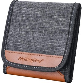 WalkingWay Camera Lens Filter Holder Bag for Round Filter Up to 82mm and P Square Filter Lens Filter Pouch 3 Pocket Lens Filter Case Photography Filter Carry Case