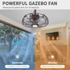 Kuailkag 15" Plug In Ceiling Fan for Outdoor, Portable LED