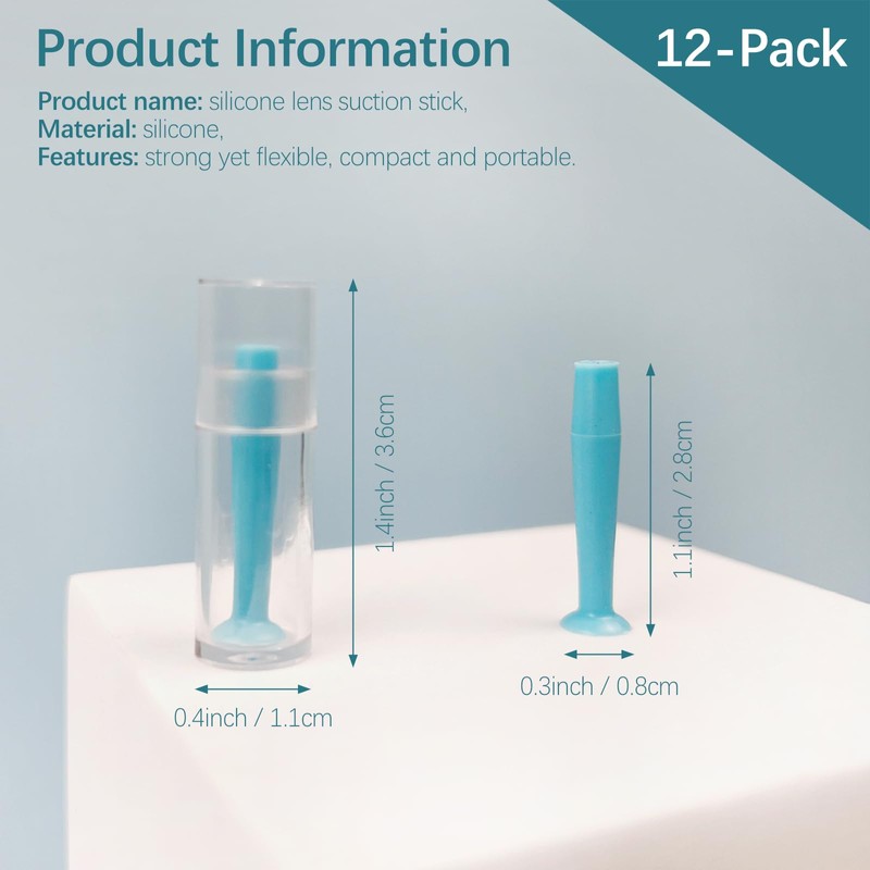 12-Pack Silicone Hard Contact Lens Remover Tools – Hard Scleral
