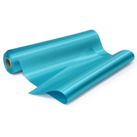 CT CRAFT LLC 12" x 15 Yards Turquie Blue Double Face Satin Cut Edge Fabric Ribbon for Christmas Home Decor Gift Wrapping Crafts Wedding Ceremony Car Bow Christmas Holiday