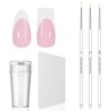 HYWWPFLAY Jelly Nail Stamper & Liner Nail Art Brushes -