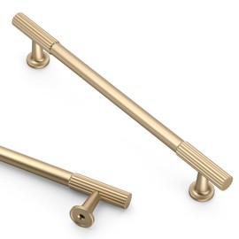 Asidrama 10 Pack 6.3 Inch(160mm) Champagne Copper Cabinet pulls Kitchen Cabinet Handles, Cabinet Pulls Kitchen Cabinet Hardware for Cupboard Drawer Pulls