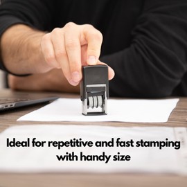 Self Inking Rubber Stamp, Phrase with Date Stamp, Refillable Office Supply Business Stamps (Scanned)