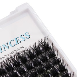 Bodermincer 72 Cluster Bundles 3D Effect Glue Bonded Individual LashEyelash Extensions Natural Style (16MM)