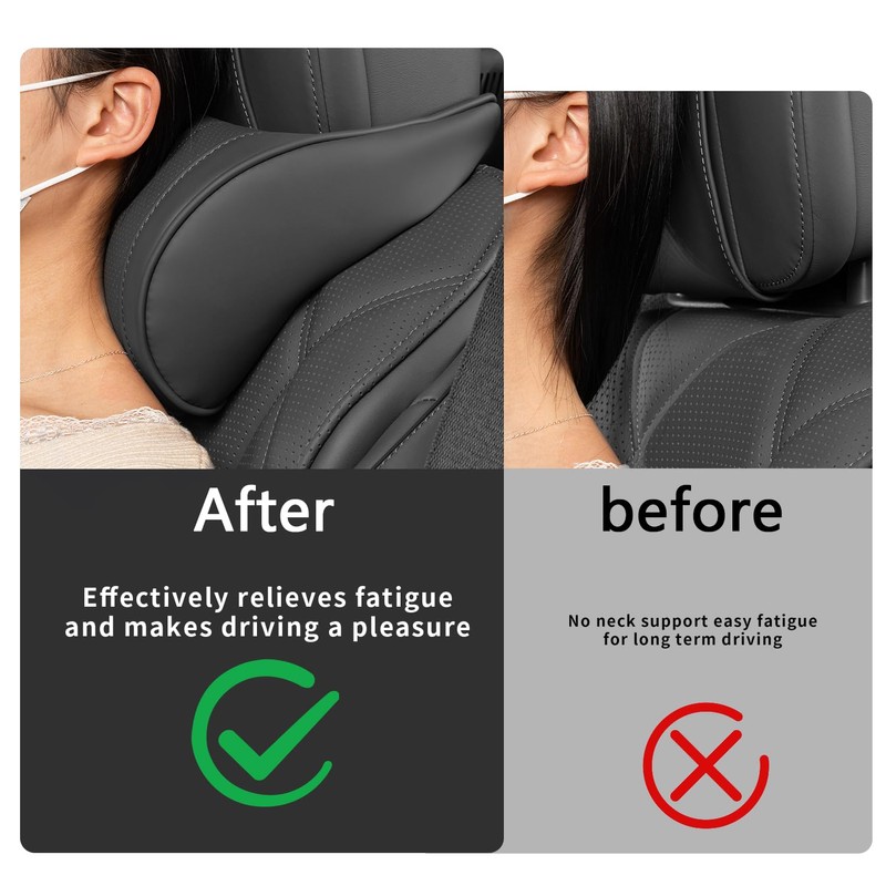 Treesiche Car Neck Pillow for Headrest, Car Headrest Cushion for