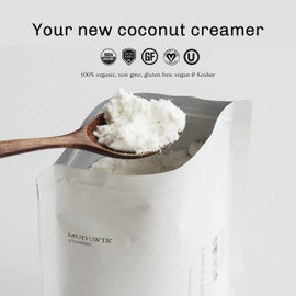 MUD\WTR MUDWTR Plant-Based Coconut Creamer Powder | MCT Oil & Non-Dairy Coffee Creamer Powder for MUDWTR, Tea, Regular or Mushroom Coffee | USDA Organic, Kosher, Non-GMO, Gluten & Sugar Free | 30 servings