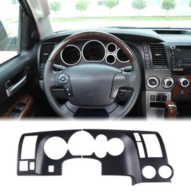 Aunginsy Car Center Console Dashboard Panel Frame Cover Trim Fit Toyot@a Tundra 2007-2013 Central Control Dashboard Panel Molding Instrument Protection Frame Decorative Cover ABS Interior Accessories