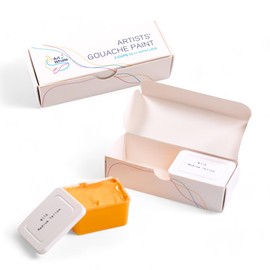 Art Whale Gouache Medium Yellow Refills (50ml/1.7oz)|Intense Pigments, Easy Color Refill (2 pcs.)